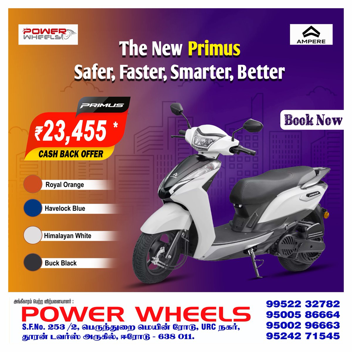 Powerwheels_Erd's tweet photo. "𝑺𝒘𝒊𝒕𝒄𝒉 𝒕𝒐 𝑬𝒍𝒆𝒄𝒕𝒓𝒊𝒄 𝑺𝒄𝒐𝒐𝒕𝒆𝒓𝒔 𝒂𝒏𝒅 𝒓𝒊𝒅𝒆 𝒊𝒏𝒕𝒐 𝒂 𝒈𝒓𝒆𝒆𝒏𝒆𝒓 𝒕𝒐𝒎𝒐𝒓𝒓𝒐𝒘 " #ebikes #Erode #ebikeservice #EMIAvailable #electricbike #EBIKE_Erode #bestebike #ampere #electricscooters #scooter #erodecity #powerwheels #PowerWheelsErode https://t.co/D2w4f33dO7