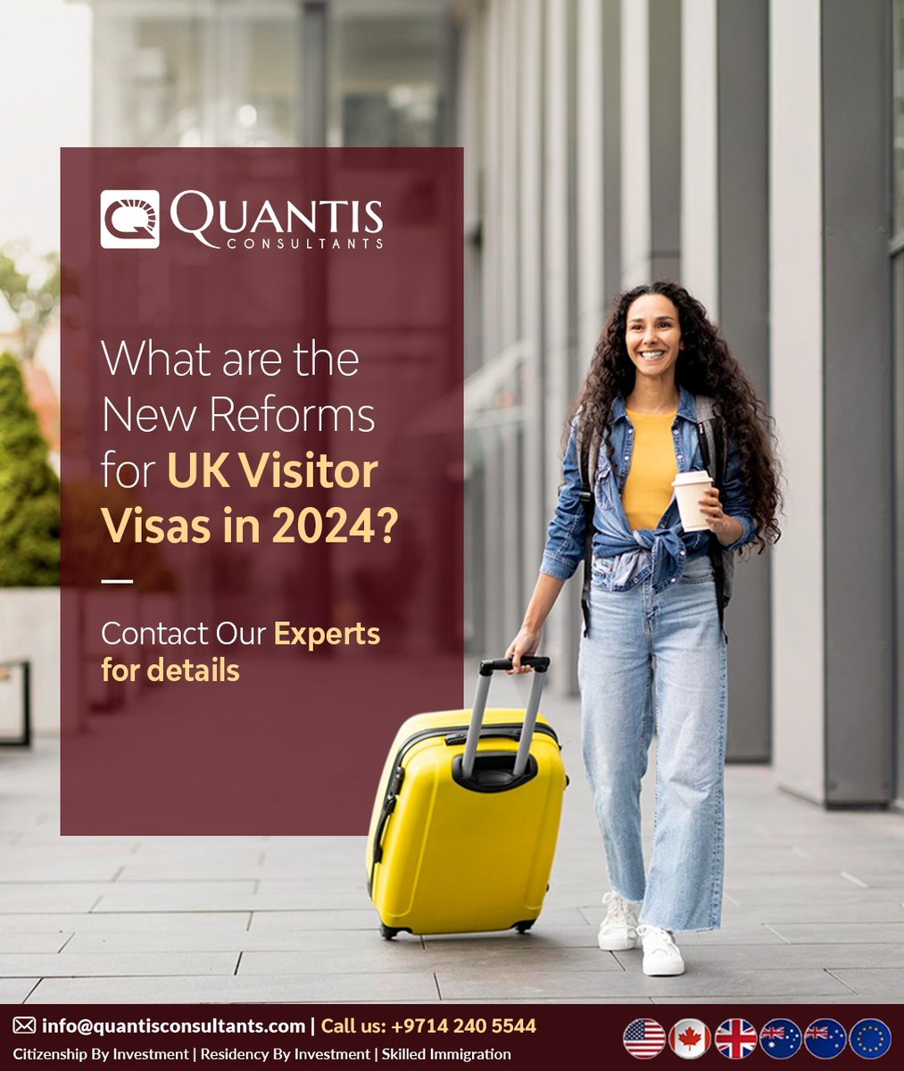 QuantisUAE's tweet image. Visiting the UK in 2024? Quantis Consultants provides the lowdown on the updated visitor visa requirements. 

Contact our experts for detailed guidance.

Call us at: 📲+971 4 240 5544 
or visit: bit.ly/3jKNd2O

#Quantisconsultants #immigration #visa #immigrants