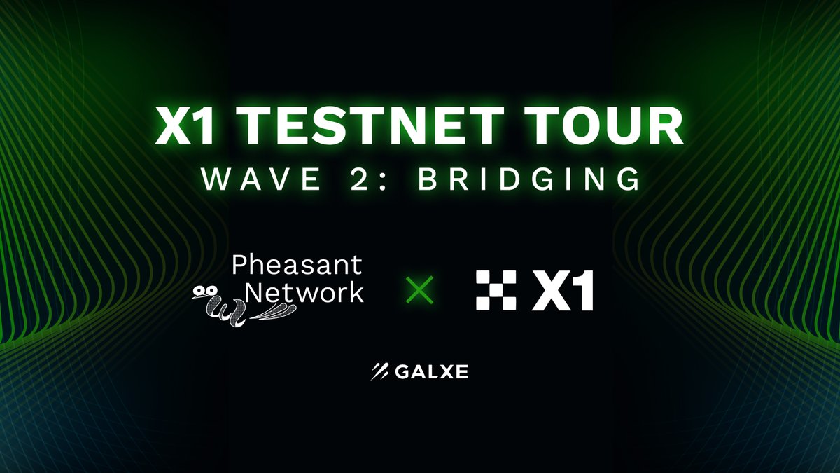 PheasantNetwork's tweet photo. 📢FCFS! Get Sepolia ETH for @X1_Network and @PheasantNetwork's Testnet Bridge Tour!

Claim Sepolia $ETH by simply completing easy social tasks. First 500 people to arrive!🏎️
https://t.co/aqd2oi5BJc https://t.co/LOxs1aQg7O