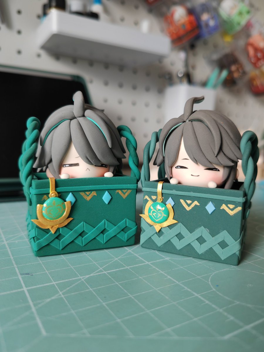 Skyclayart's tweet photo. Kazuha and Alhaitham. This is what I did in two weeks.
 #Genshinlmpact #KAZUHA #Alhaitham #Clay https://t.co/0PPru4ti6w