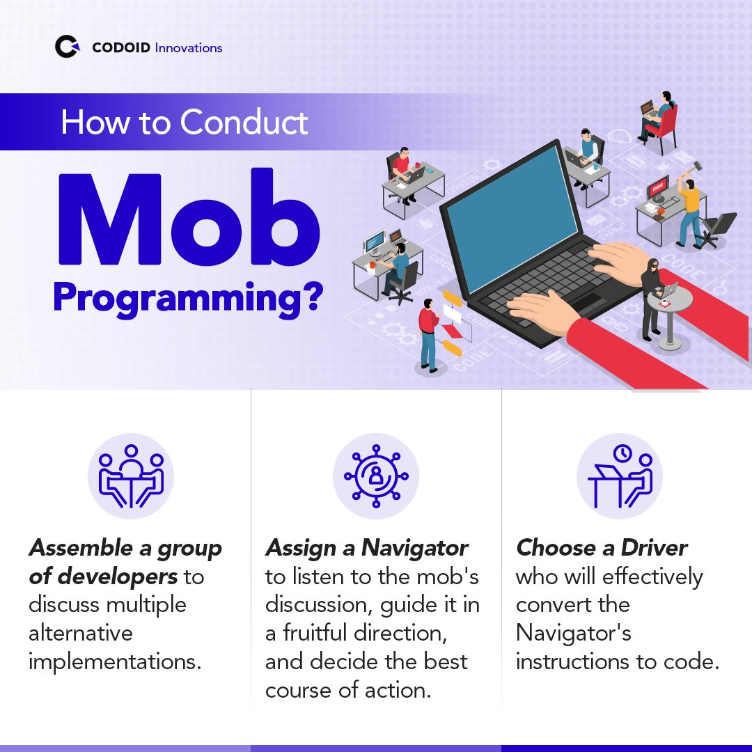 codoid's tweet image. How to Conduct Mob Programming?
#mobprogramming #appdevelopment #mobiledevelopment #softwaredevelopment #agiledevelopment