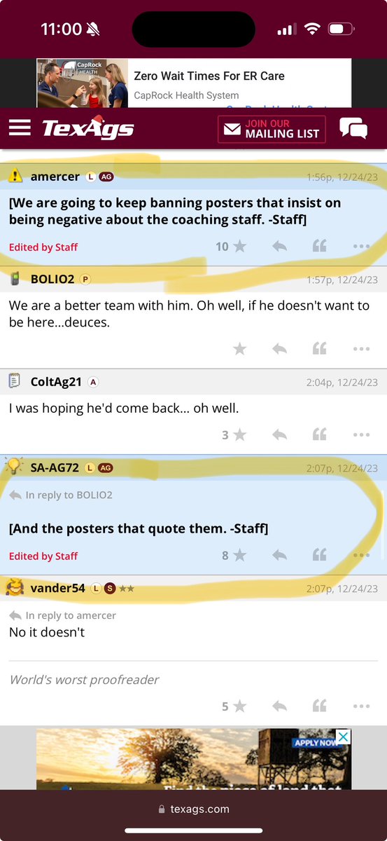NylesUmschlang's tweet photo. @billyliucci Billy yall seriously censoring people now for simply sharing their opinion? Texags turning into the Chinese government @BoardGeniuses https://t.co/e6mdDFqH1d