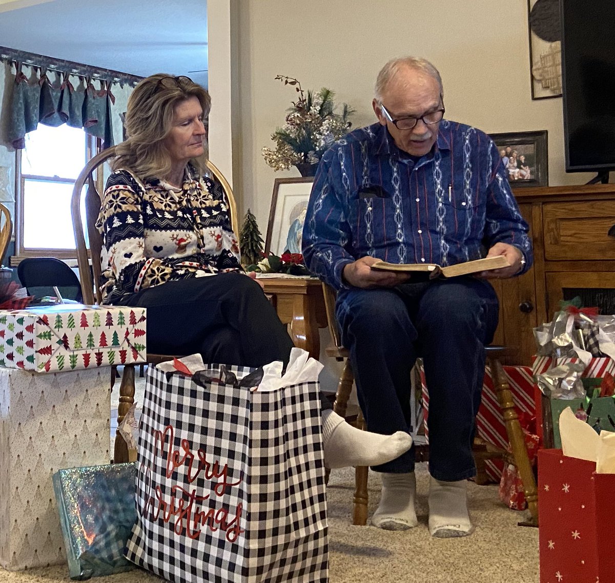 Every Christmas before opening gifts, my father read the story of Christ’s birth from the Bible followed by prayer. As a kid, I always wanted to speed up time & just get to the presents. Now, I want time to slow down & for him to read for as long as he wishes.