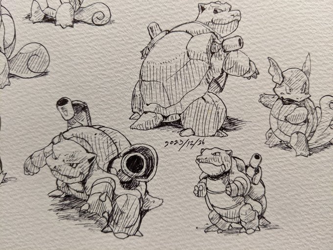 アニメポケモンオリジンでの戦闘シーン、激アツだったカメックス 重量感がたまらん カキカキ。 