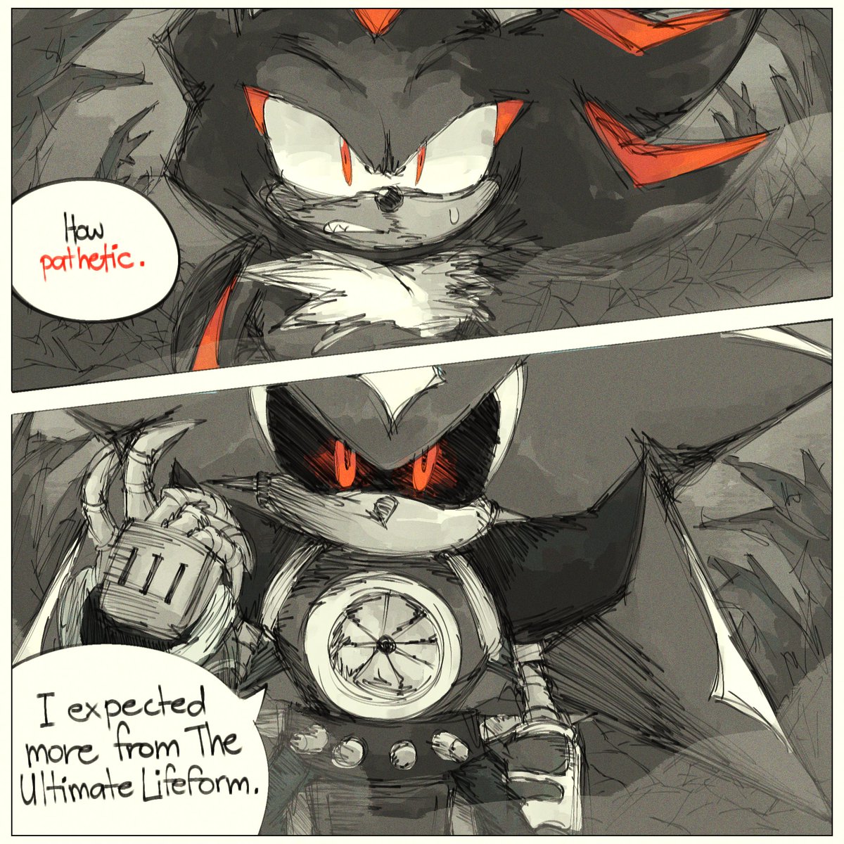 ultimasho's tweet photo. Showdown - SHADOW VS. NEO METAL SONIC  
#sonic #shadowthehedgehog #metalsonic https://t.co/ZB4diEO5Zl
