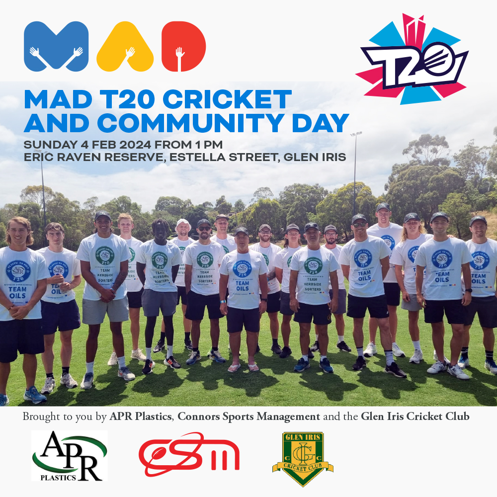 Enjoying the cricket?🏏You're invited to join our family and friends for a day of fun at our annual Twenty20 cricket match, on Sunday 4 February 2024 from 1pm at the Eric Raven Reserve in Glen Iris! 🏏 Sign up to the Facebook event page to follow updates: fb.me/e/1JPoRQCwg