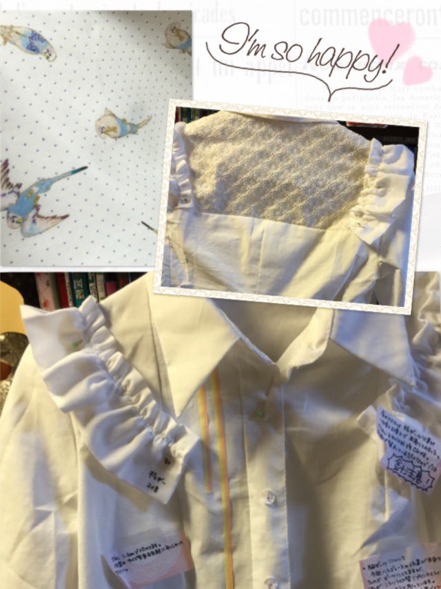 たくさん夢を叶えてくれてありがとうございました🙏🙏 憧れのオリジナルブラウス デザイン画から型紙を起こしてもらって、仮縫い、ピン打ち(私の細かい修正)、本製作 当時はプリント布のメーター販売なんてなくて、一反、60m作って、全部ブラウスにしました ハシゴレースや背中レース たくさんこりました 本当に夢みたいなことだったな あれだけたくさん作ったブラウスも訳あり1枚残してほぼ完売 感謝しかありません🙏'-