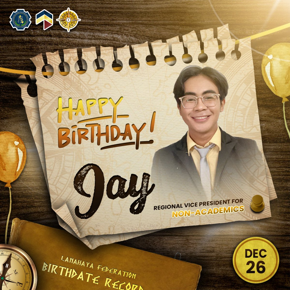 nfjpiasibanlaok's tweet photo. R4 JPIANs! Let us greet our 𝑹𝒆𝒈𝒊𝒐𝒏𝒂𝒍 𝑽𝒊𝒄𝒆 𝑷𝒓𝒆𝒔𝒊𝒅𝒆𝒏𝒕 𝒇𝒐𝒓 𝑵𝒐𝒏-𝑨𝒄𝒂𝒅𝒆𝒎𝒊𝒄𝒔, 𝗠𝗝 𝗘. 𝗠𝗲𝗿𝗮𝗻𝗼, a happy and magnificent birthday. 🎂🌞

#LanahayaBirthday
#NFJPIAR4 https://t.co/H2o7nsUDqZ