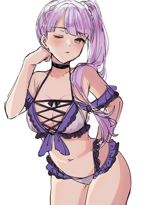 LoveLive!Daysの水着マルガレーテちゃんやばない?ってことで雑ですが、描いてみました#liella #ラブライブ 