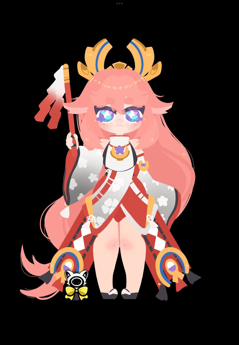 Alpacathary's tweet photo. Yae miko from genshin!
Sooo many details but I think she turned out cute! 
#genshin #art #commisionart #art #ArtistOnX #buyart #follow #fanart #chibi #YaeMiko #cute #kidcore #goth #kawaii #anime #AnimeArt https://t.co/vztwppRQLq