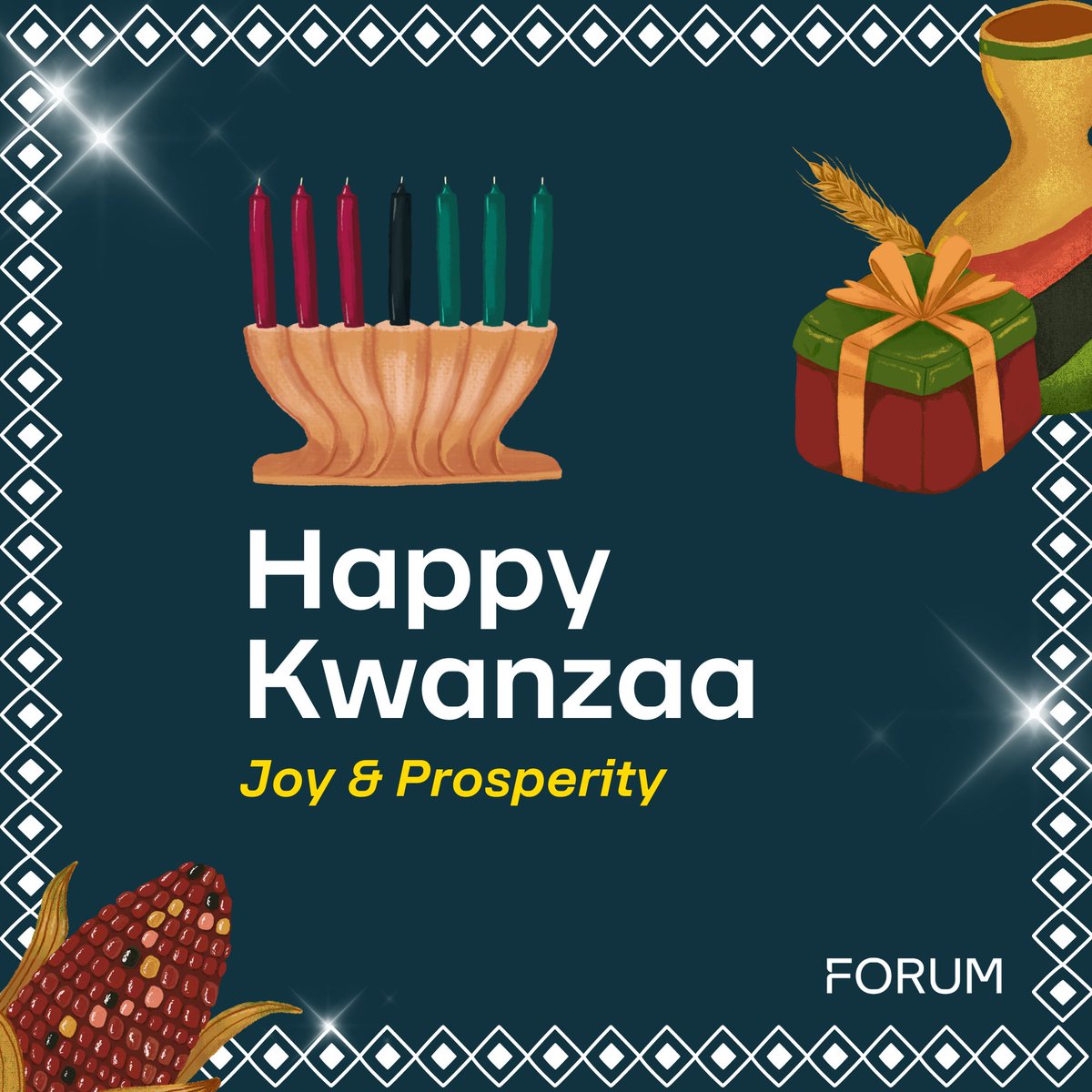 Kwanzaa celebrates the values of unity, self-determination, collective responsibility, cooperative economics, purpose, creativity and faith. If you celebrate this holiday, FORUM would like to wish you and yours a bright and meaningful Kwanzaa. #Kwanzaa #FORUMgovcon