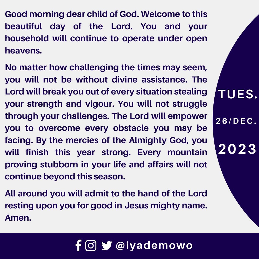 iyademowo's tweet photo. My Prayer for you today

#prayer #myprayertoday #prayingthrough #iyademowo #2023 #yearofmegamiracles #mpfyt #pbths https://t.co/sejhF6HEmJ
