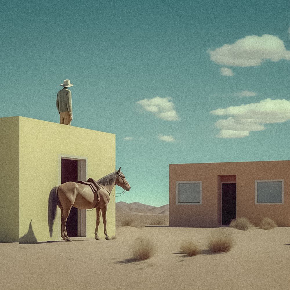 meccalion's tweet image. GM

The Roofscape  Ranger 
The Awaiting
Cowboy’s Serenity
by @0x_gram