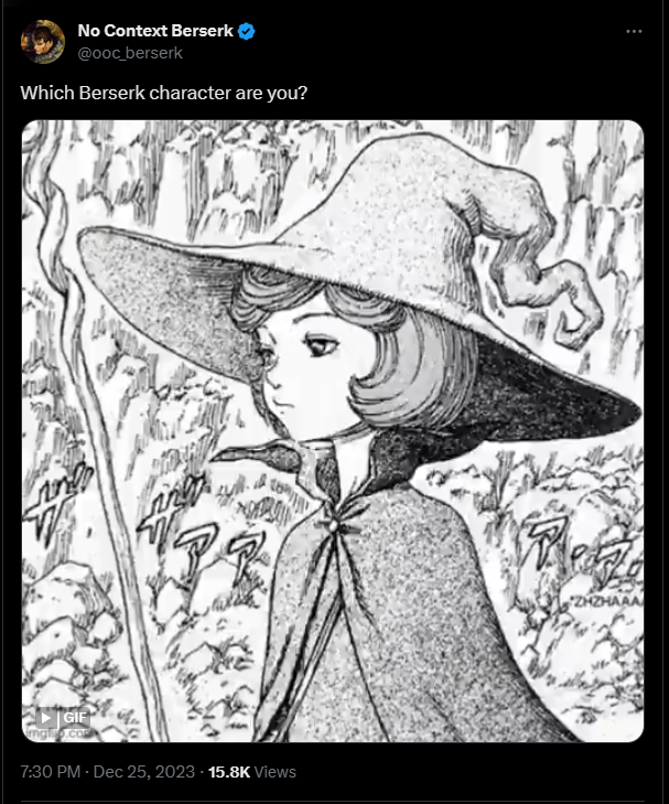 SupremeVokul's tweet photo. I've never read or watched Berserk https://t.co/YuTHh8R5VG