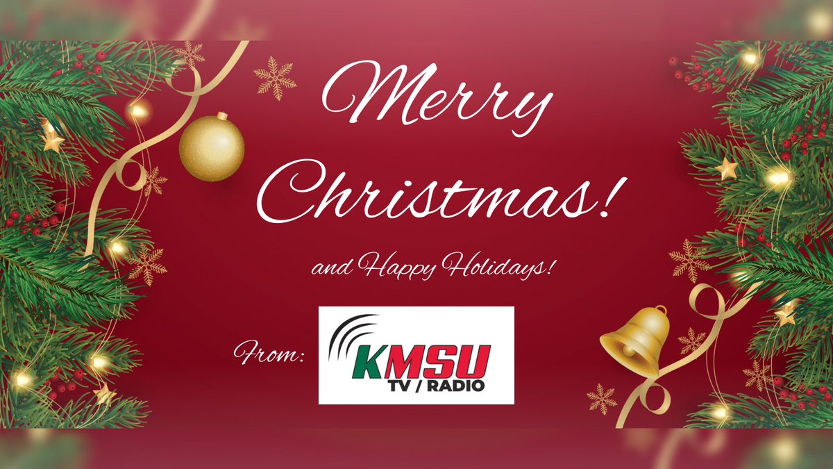 kmsutvradio's tweet photo. Merry Christmas and Happy Holidays from KMSU! 

Have a safe and wonderful time during the holiday season! https://t.co/lxUxt9Od8e