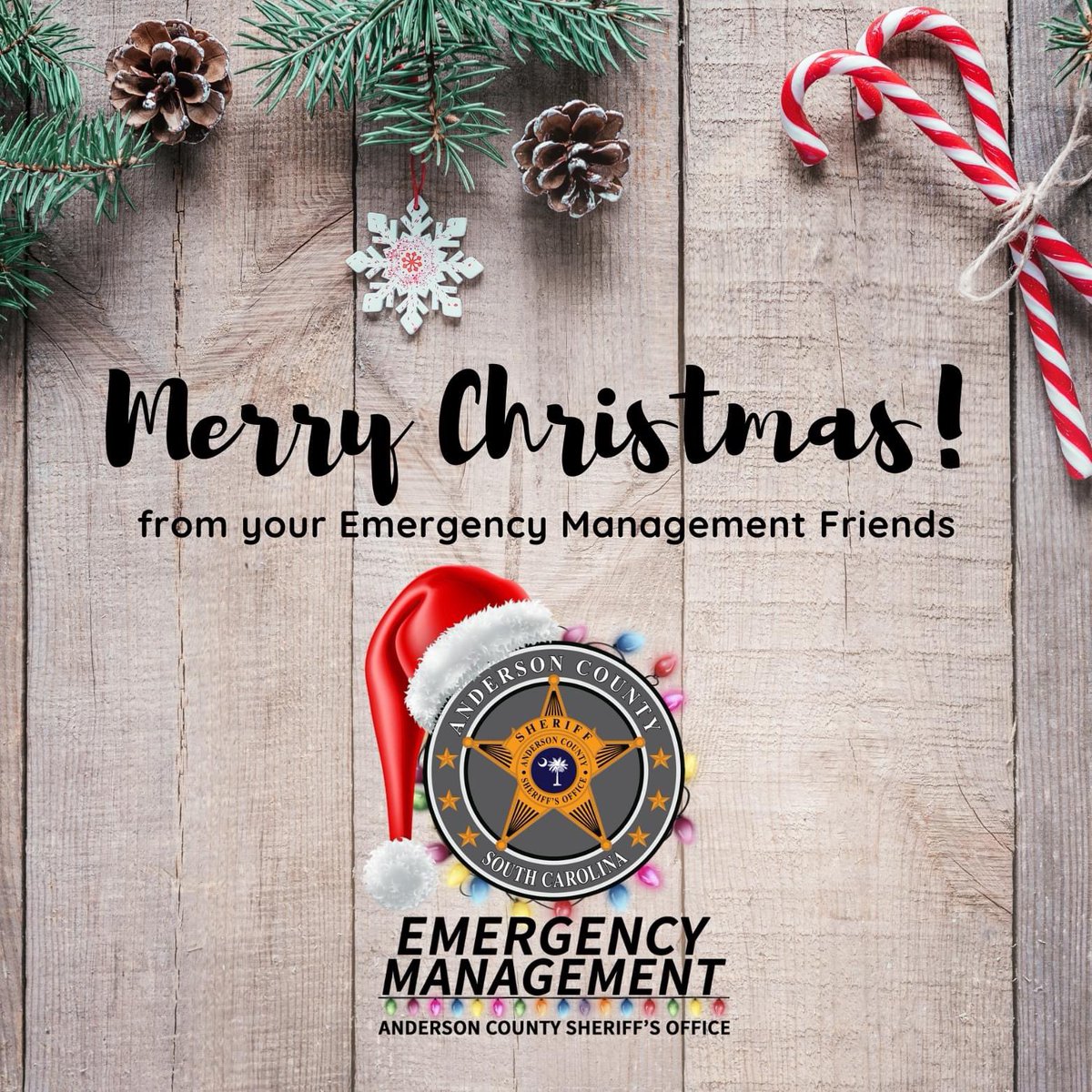 🎄Merry Christmas🎄 and Happy Holidays from your local Emergency Management friends! We hope everyone enjoys the holidays safely around friends and family! #merrychristmas