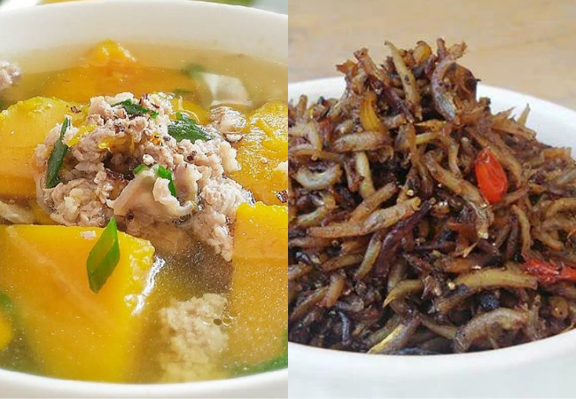 Stephanderl's tweet image. Canh bí đỏ thịt bằm - Cá cơm kho tiêu
Với món canh bí đỏ thịt bằm và cá cơm kho tiêu thì thật là lựa chọn ngon hết nước chấm cho việc phải đắn đo ăn gì hôm nay. Bí đỏ mềm thơm hòa quyện với nước súp thịt bằm thanh mát và món cá cơm kho tiêu the cay, đậm đà…