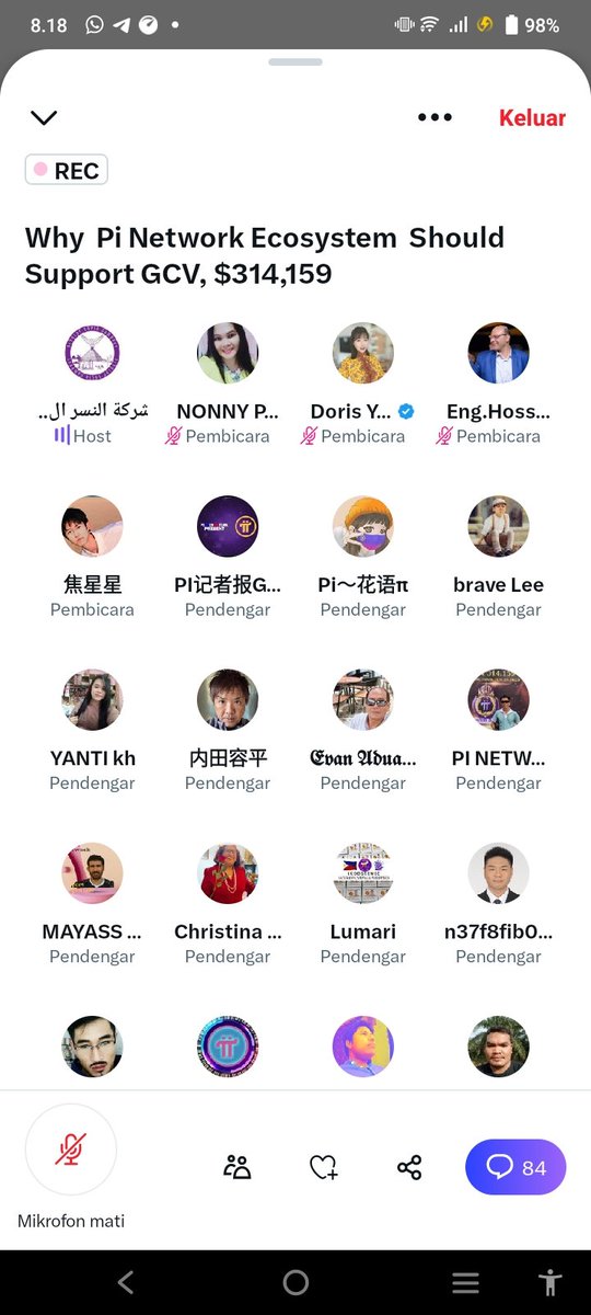 Terima kasih , akhirnya pertemuan global antar negara berjalan sukses 25.12.2023 walau lelah letih dan bahkan sampai sakit, saya bangga bisa berjuang untuk bisa dapat menentukan nilai GCV$314.159 untuk komunitas pioners Indonesia dan global thanks <a href="/dorisyincpa/">Doris Yin 东方紫莲🪷</a> <a href="/AdityaCistaf/">Radhitya CTF</a>