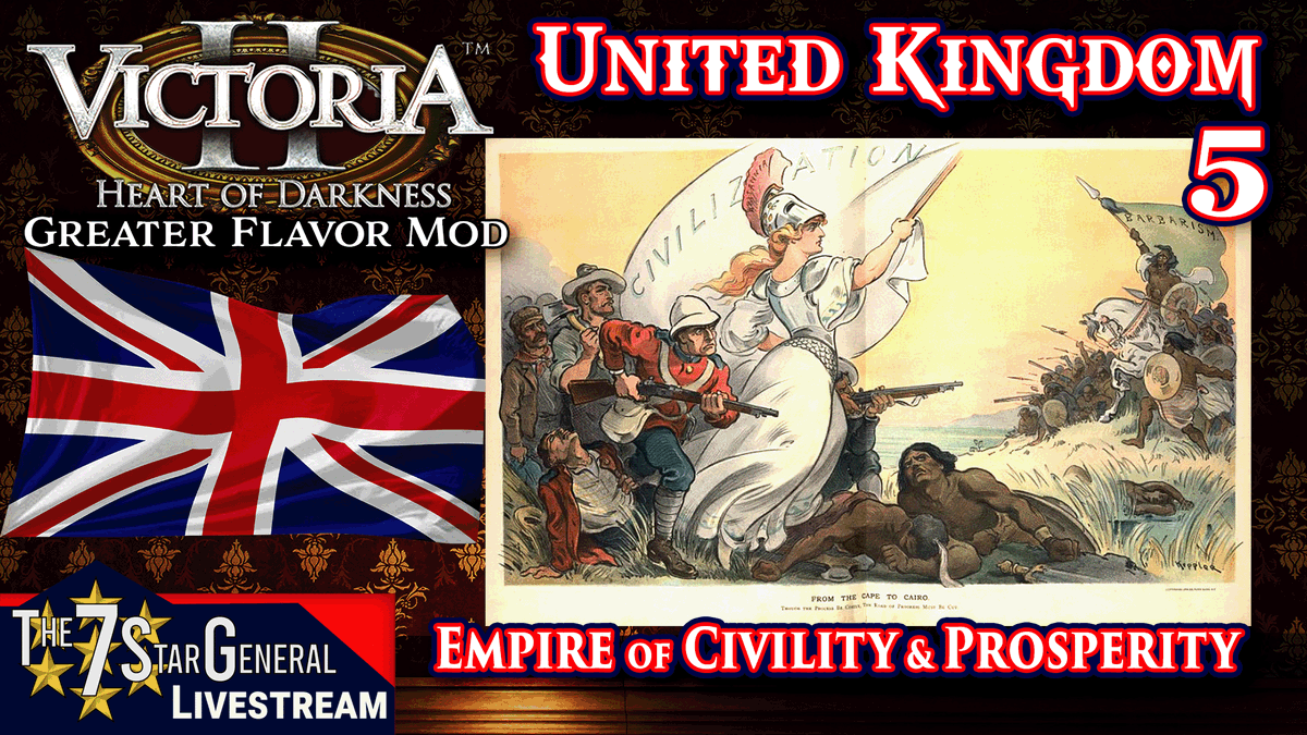 CalebBuchinger's tweet photo. 🛠️ 💵 Victoria 2 Greater Flavor Mod 💵 🛠️
🇬🇧 👑 #UnitedKingdom 👑 🇬🇧
#Livestream 5
1885
#Empire of Civility & Prosperity
🔴 #YouTube 🔴
https://t.co/vK7E1tnrut
🟢 #Kick 🟢
https://t.co/GFegkfWu32
#TikTok
https://t.co/CiJb1eBEA1
⭐️⭐️⭐️⭐️⭐️⭐️⭐️
#T7SG
#UK #Victoria2 #Vicky2 #GFM https://t.co/QD00g0vgWc