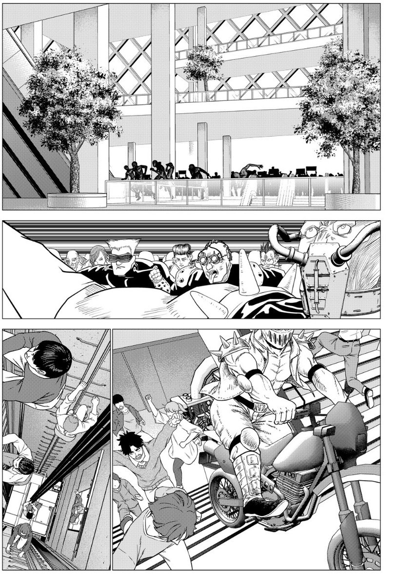 『万能会社員菅田くん』最終話が掲載されているグランドジャンプむちゃ発売日です。NERVに侵入する戦略自衛隊よろしくAI普及を進めるアサクラ電産(株)に反AI派が詰めかけてきます。個で守りの菅田に対して集団で攻めの暴徒にどう対処する!
2年半お付き合いいただきありがとうございました😊