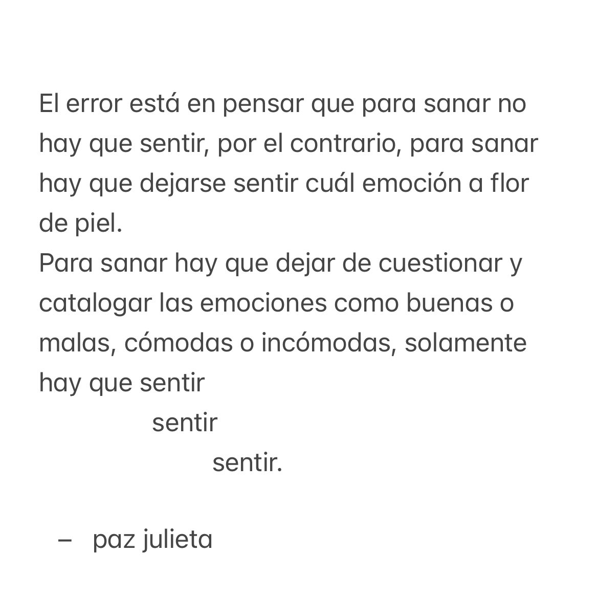 pazcitajulieta_'s tweet photo. “Sentir” 🩷 https://t.co/jFheNFf6DJ