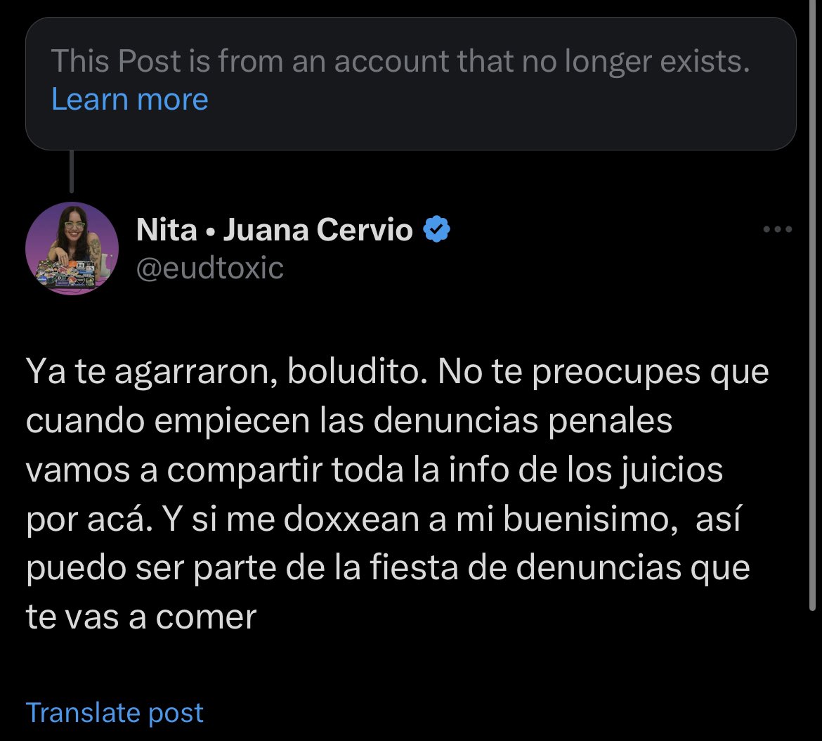 eudtoxic's tweet photo. Franco Ezcalante aka @minidoxeoarg cerró su cuenta ni bien se hizo público su nombre y le comunicaron las denuncias penales que le están haciendo por revelar desde una cuenta anónima el dni, cuil, dirección, y datos de gente

¿Estos eran los libertarios q nos iban a hacer correr? https://t.co/pwvuCggCDK