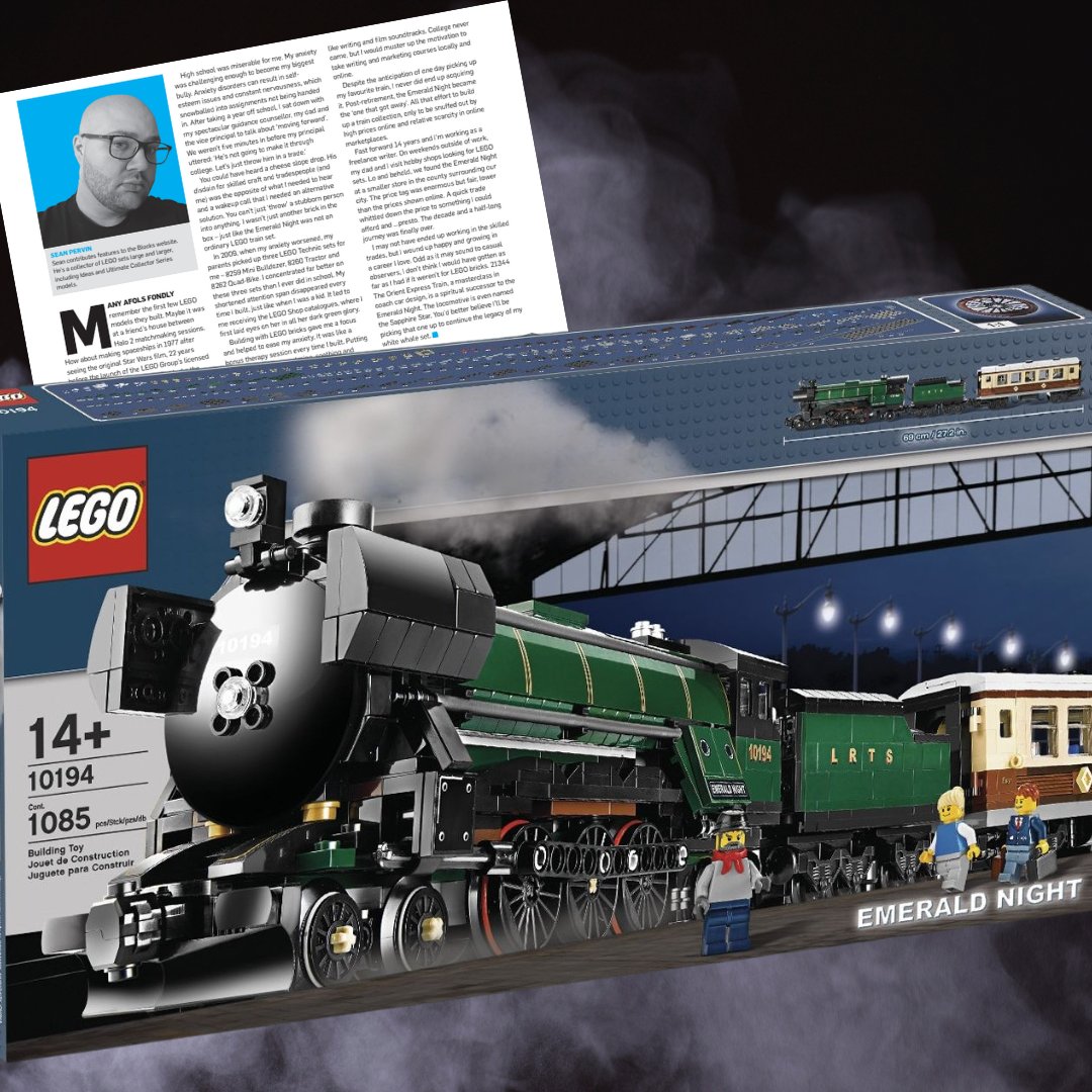 blocksmagazine's tweet photo. How did the Emerald Night change one of our writer's lives for the better? Learn about how Sean's life changed with his new LEGO fandom and his ongoing quest for the legendary locomotive in Issue 111. Order from https://t.co/3lTdDncSs2 today!
#LEGO #LEGOcollecting #LEGOfan https://t.co/ggzgVsLIKp