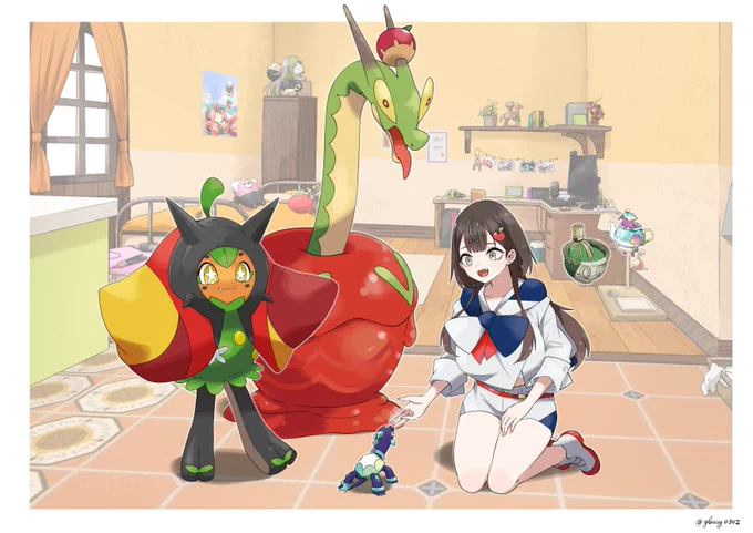 テラパゴスくん、サイズ感思ったより実家の亀で推せる (ノーマルフォルムで0.2m)