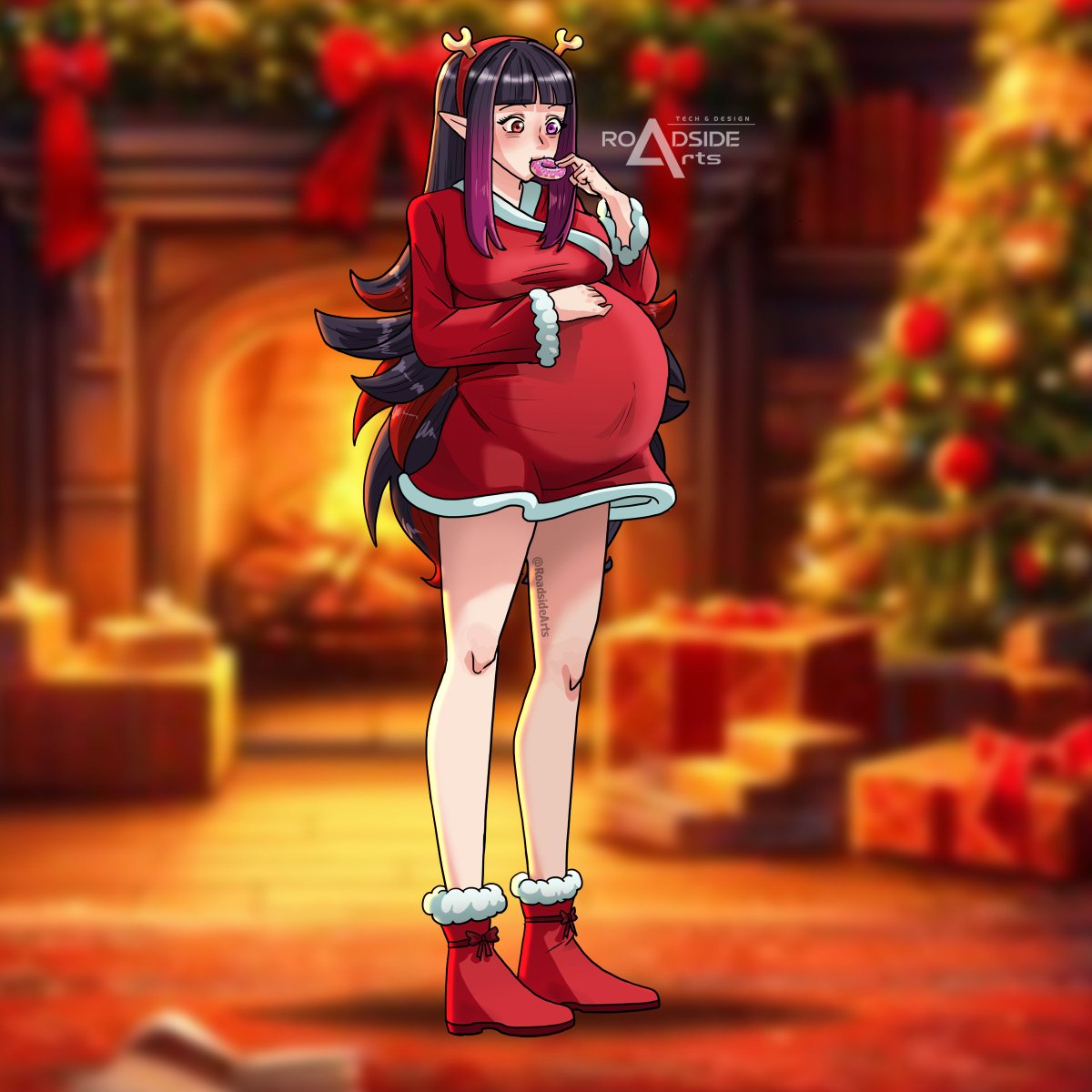 Vera in her Christmas Era! <a href="/PreggoPassion/">Preggo Passion</a>
#Christmas #anime #ocart #animeart #characterart #digitalart #roadsidearts #originalcharacterart #pregnancyisbeautiful #pregnancy  #commissionsopen #drawings #artmoots
