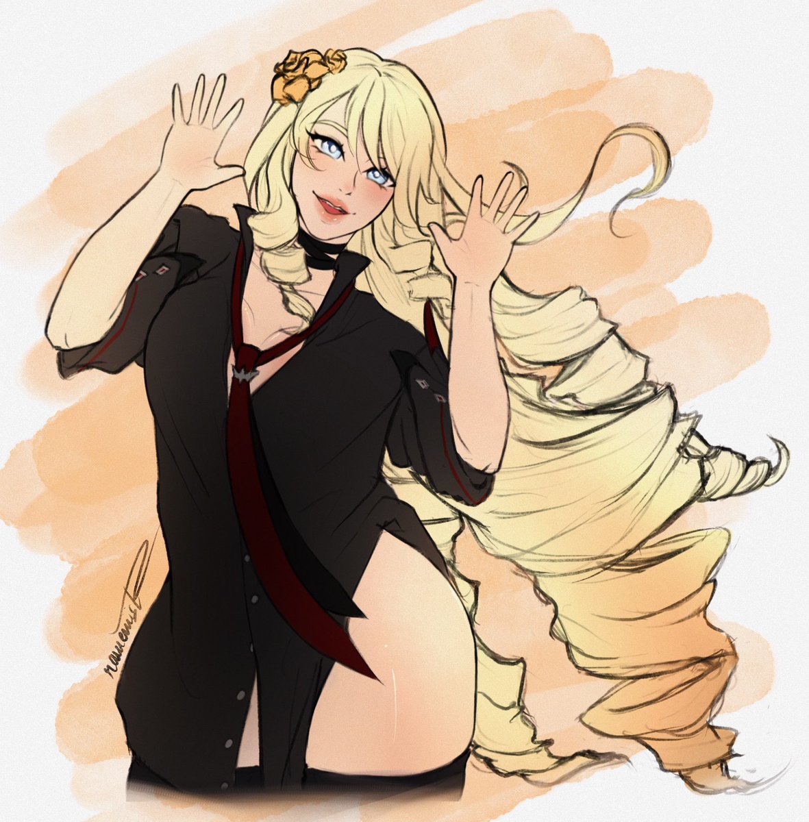 ㅤ
        𝒍𝒐𝒗𝒆 ⍪ I’ve finally finished up the lil doodle I was working on — as I said, couldn’t help myself but here she is 👉🏻👈🏻