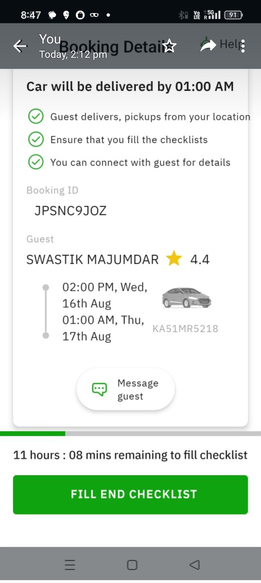 WickedSunny143's tweet photo. @Zoomcar_India @Zoomcar_India My car is in Verma motors Kolkata through Go for garage, this is my 9th Post from last 6minths, please return my car how long does it take to repair https://t.co/hEsmiXpiDO