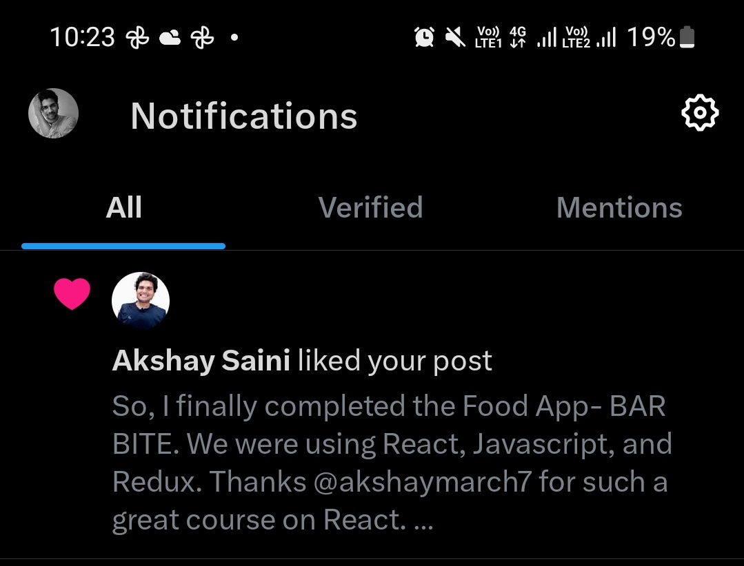 _myselfabhi's tweet image. Chai aur React, morning like this is so good when u open @X and see your mentor like the result of your work
Thanks @akshaymarch7 bhaiya
#React #reactj #javascript #100DaysOfCode #CodingJourney #MerryChristmas #tuesdayvibe #webdeveloper #lifeofcoder