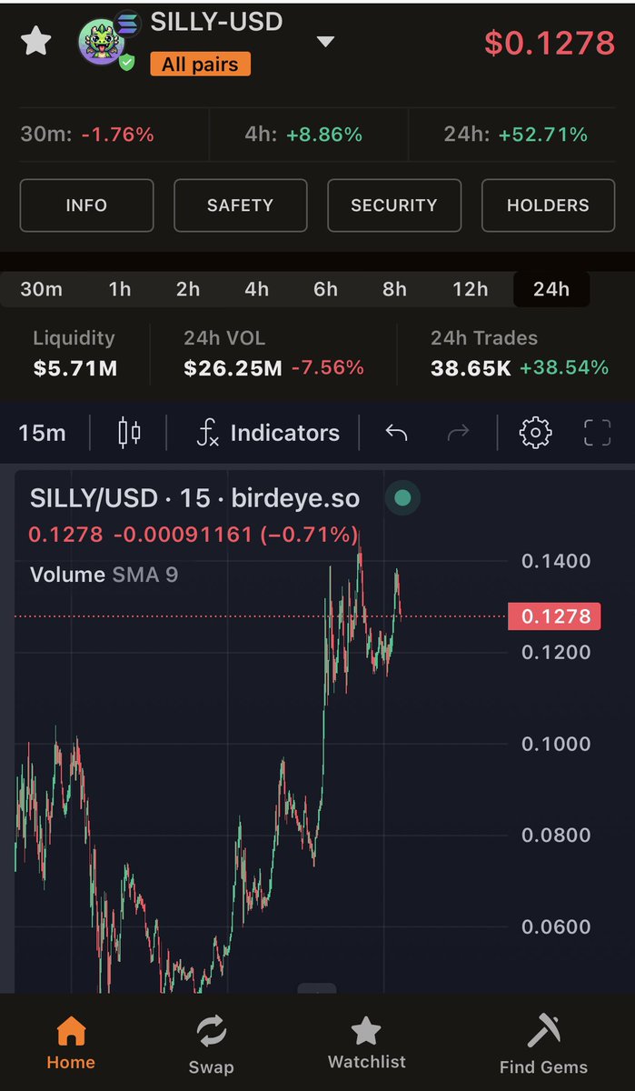 Solana 狂暴季節！傻龍不傻 
$Silly 0.08 格局不夠買少了
怕高都是苦命人
風往哪裡吹，閉眼買了完事