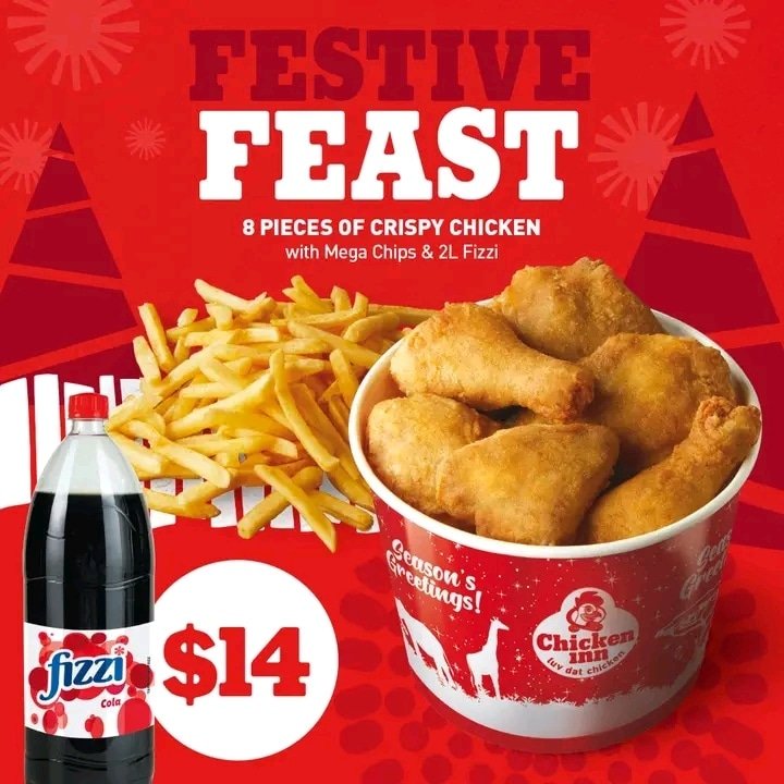 ChickenInnZW's tweet photo. Unbox the bucket of delicious fried chicken and happiness at Chicken Inn today as we celebrate #BoxingDay!
#ChickenInnBucket #LuvDatChicken #TeamHukuMukati #InnGang #FeastiveFeast #ChickenInnZimbabwe https://t.co/052tWgMKYF