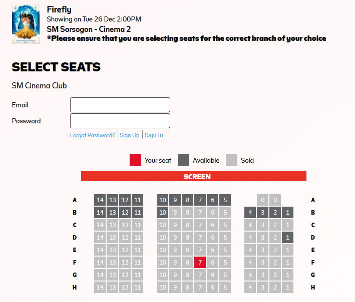 <a href="/SM_Cinema/">SM Cinema</a> SM SORSOGON 
2:00 PM SHOWING        

ALMOST SOLD OUT AGAIN!!! KITA NIYO BA YAN, @SM_CINEMA??
#FireflyMovie 
#MMFF2023
