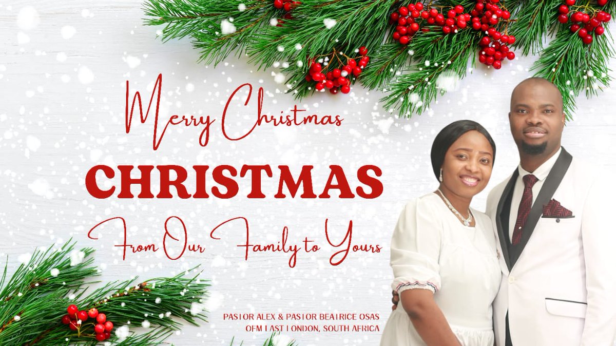 PastoralexE's tweet photo. Merry Christmas and a prosperous new year ahead.
You &amp; your family have come this far, may God Almighty see you through into the wonderful year ahead in Jesus' name. https://t.co/Q821fyhzgs