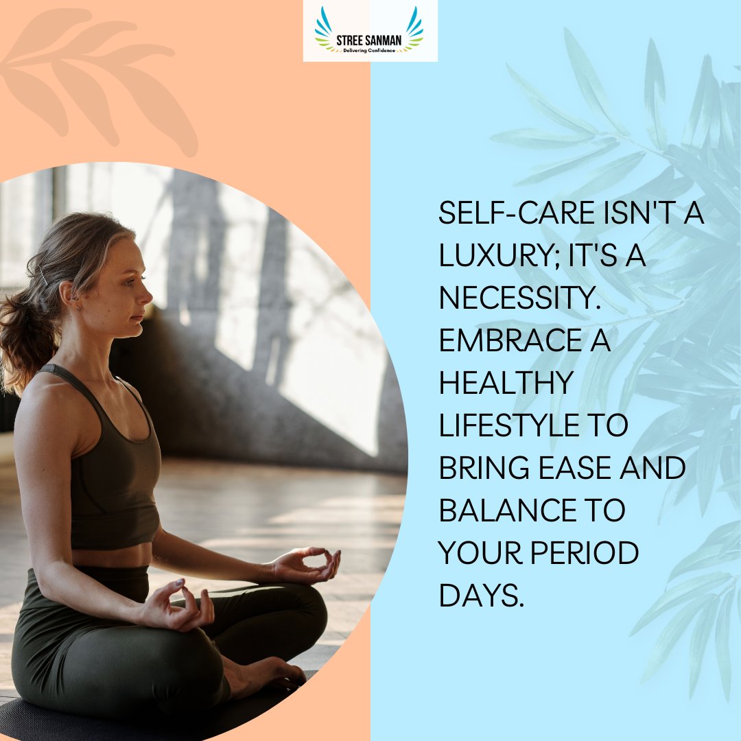 Self-care isn't a luxury; it's a necessity. Embrace a healthy lifestyle to bring ease and balance to your period days.

#WomenWhoRise
#ShePrevails
#UnleashHerPower
#ChampioningChange
#Streesanman