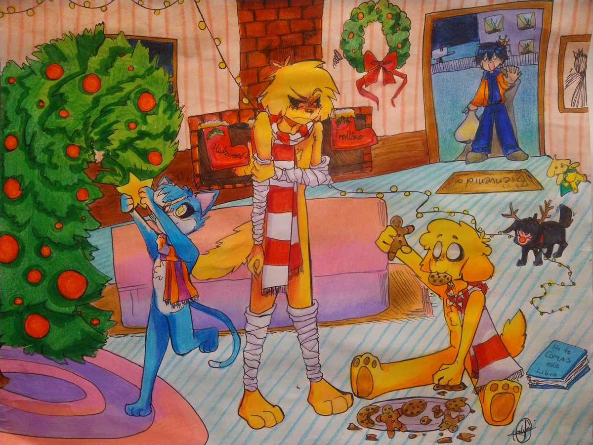 Este es mi dibujo del especial de navidad de este año, espero les guste :3
<a href="/MikecrackYT/">Mikecrack ໒(ᵔᴥᵔ)७</a> 
Feliz navidad a todos ✨✨✨✨✨✨