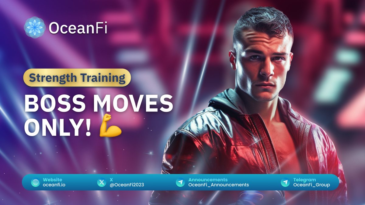 OceanFi2023's tweet photo. Make Boss Moves with Strength Training
 👉 Join our program and build muscle, burn fat, and boost your metabolism. Feel stronger, healthier, and more confident. 
 🙌 Access exercises and expert guidance. Connect with fitness enthusiasts. Improve your well-being. 
 #OCF #oceanfi https://t.co/p2C1HaRdRJ