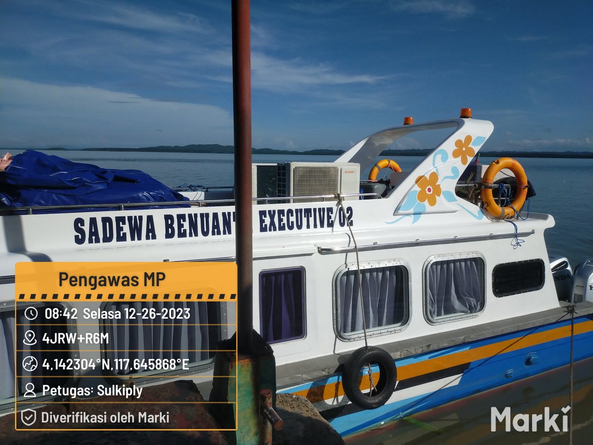 BKIPMNunukan's tweet photo. 26/12/2023 #SahabatBahari 
Melakukan Pengawasan dan Tindakan Karantina Terhadap Media Pembawa di Exit/Entry point(Keberangkatan) Asal Nunukan via SB. Sadewa banuata Eksekutif  02
📍PLBL Liem Hie Djung Nunukan
•NIHIL
#KKPThrive 
#EkonomiBiru
#SaktiWahyuTrenggono
@bkipm_kkp @BKIPM https://t.co/HUES6PDulH