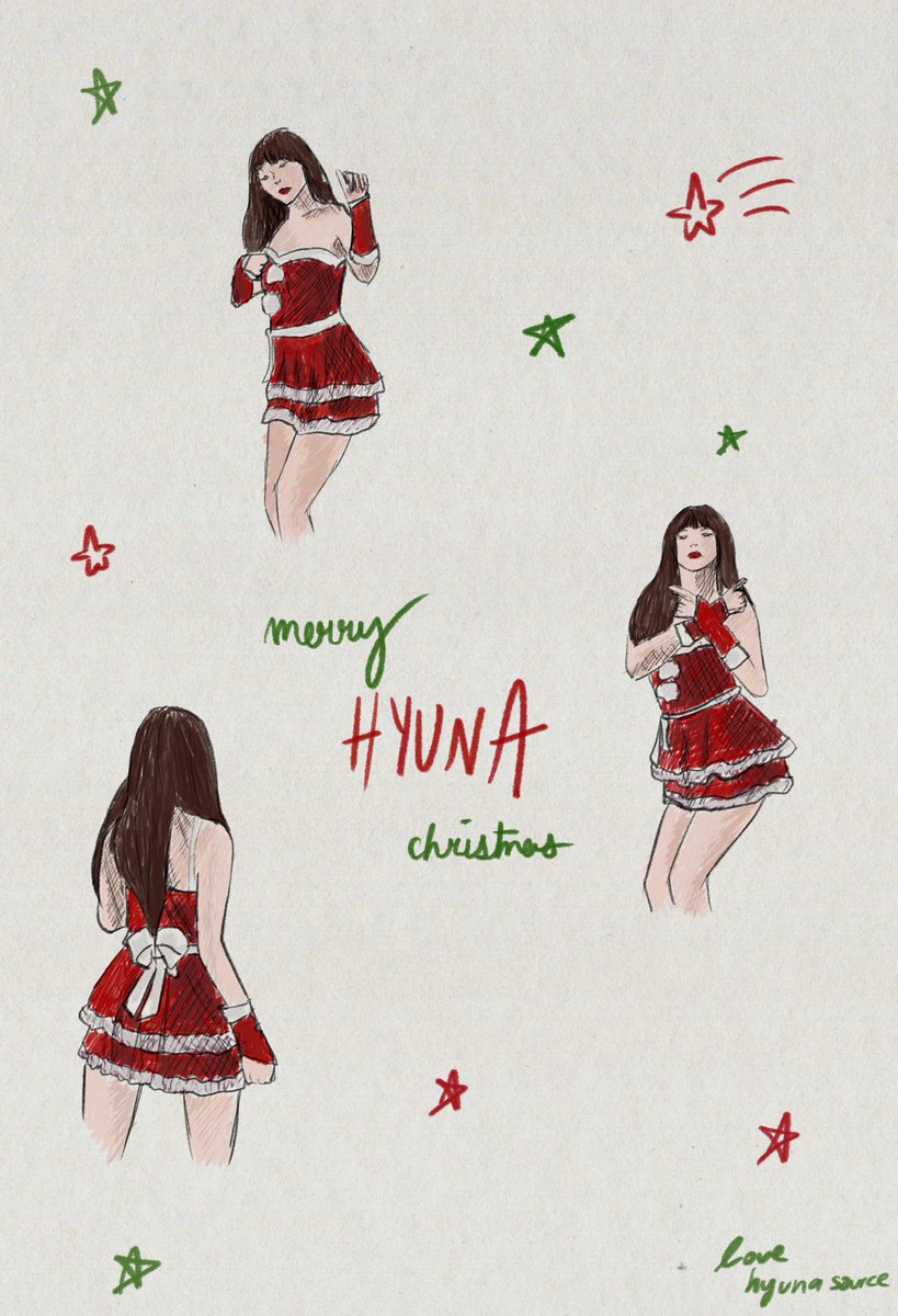 merry HYUNA christmas 

🎄🎅💚❤️⭐️

#fanmade #fanart #hyuna