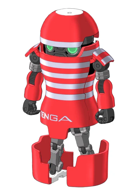 #クリスマスなので赤色のロボットを貼る  出遅れましたが参加せざるをえない。