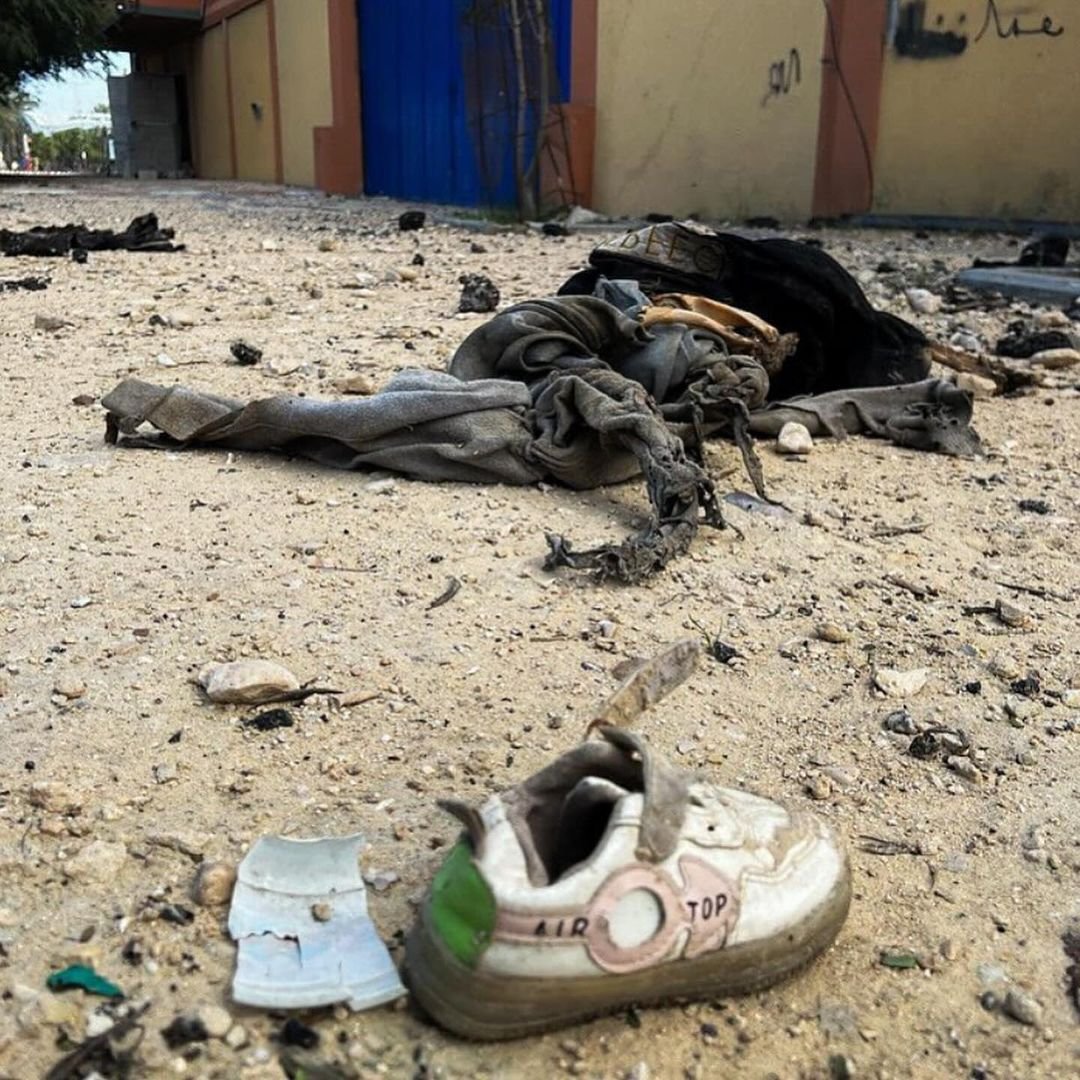 Decomposed bodies of Palestinians that could not be buried due to the ongoing Israeli aggression discovered in Beit-Hanoun, Northern Gaza