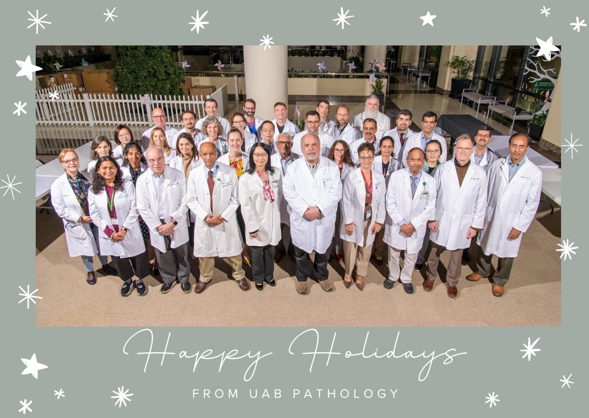 On behalf of all of us @uabpathology, we wish you and yours a very happy, healthy and restful holiday season. We're looking forward to great things to come in 2024.