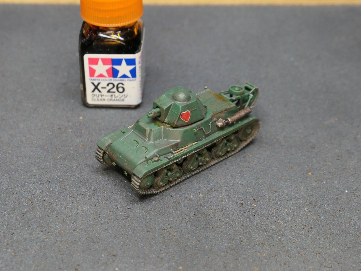 #お昼休みに一枚だけ模型写真を貼ろう

S-Models 1/72 Hotchkiss H38

早作りGW2023の時のものです。
今度の12/28の早作り忘年会を宜しく！