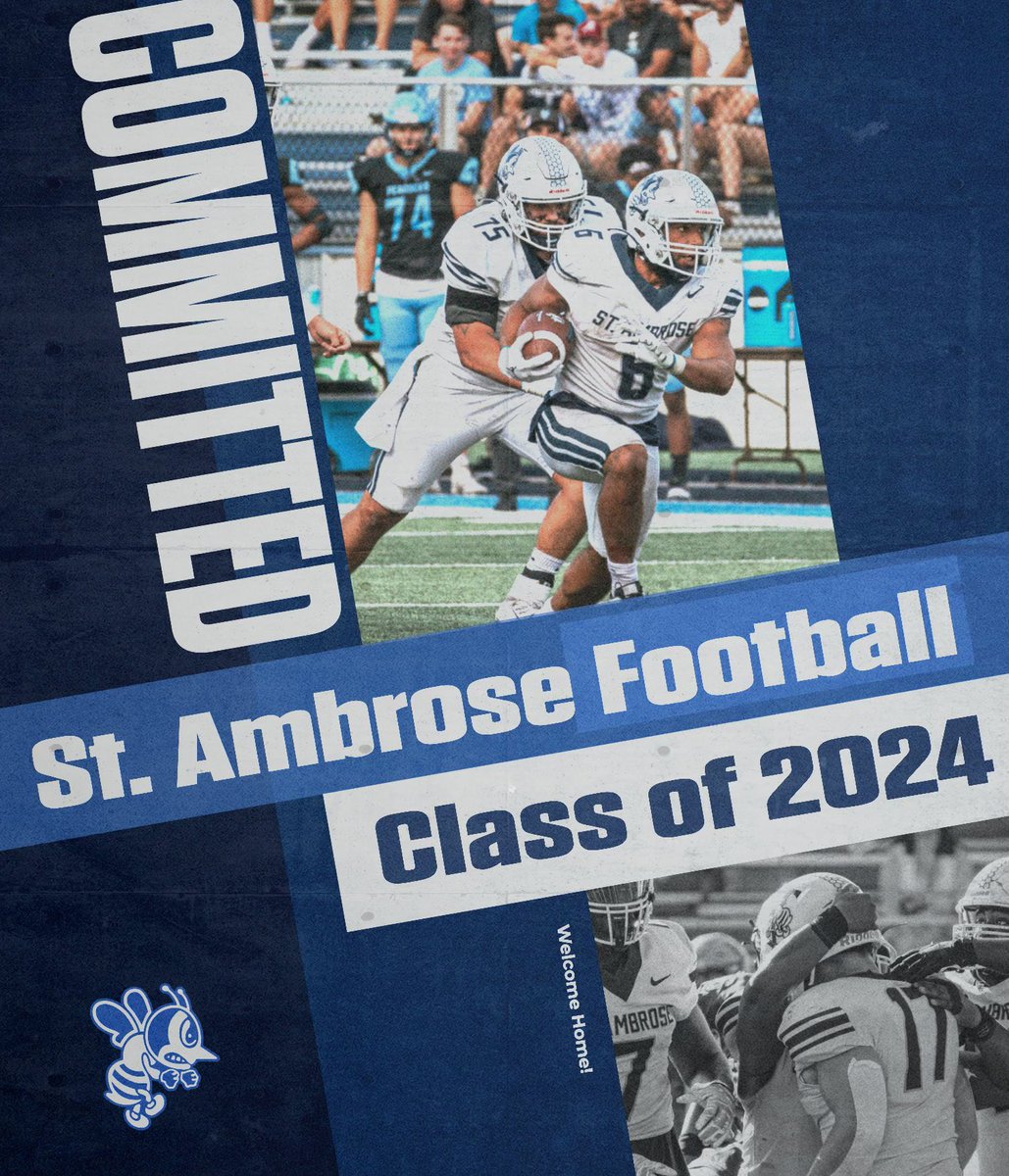 Blessed to say i am verbally committing to <a href="/FightingBeesFB/">St. Ambrose Football</a> !!!