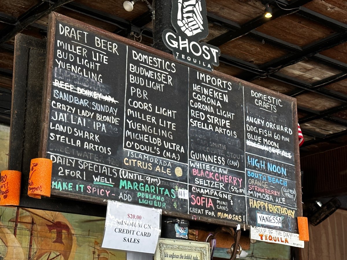 Who recognizes this menu?

#keywestbars #duvalstreet #duvalstreetkeywest #keywest