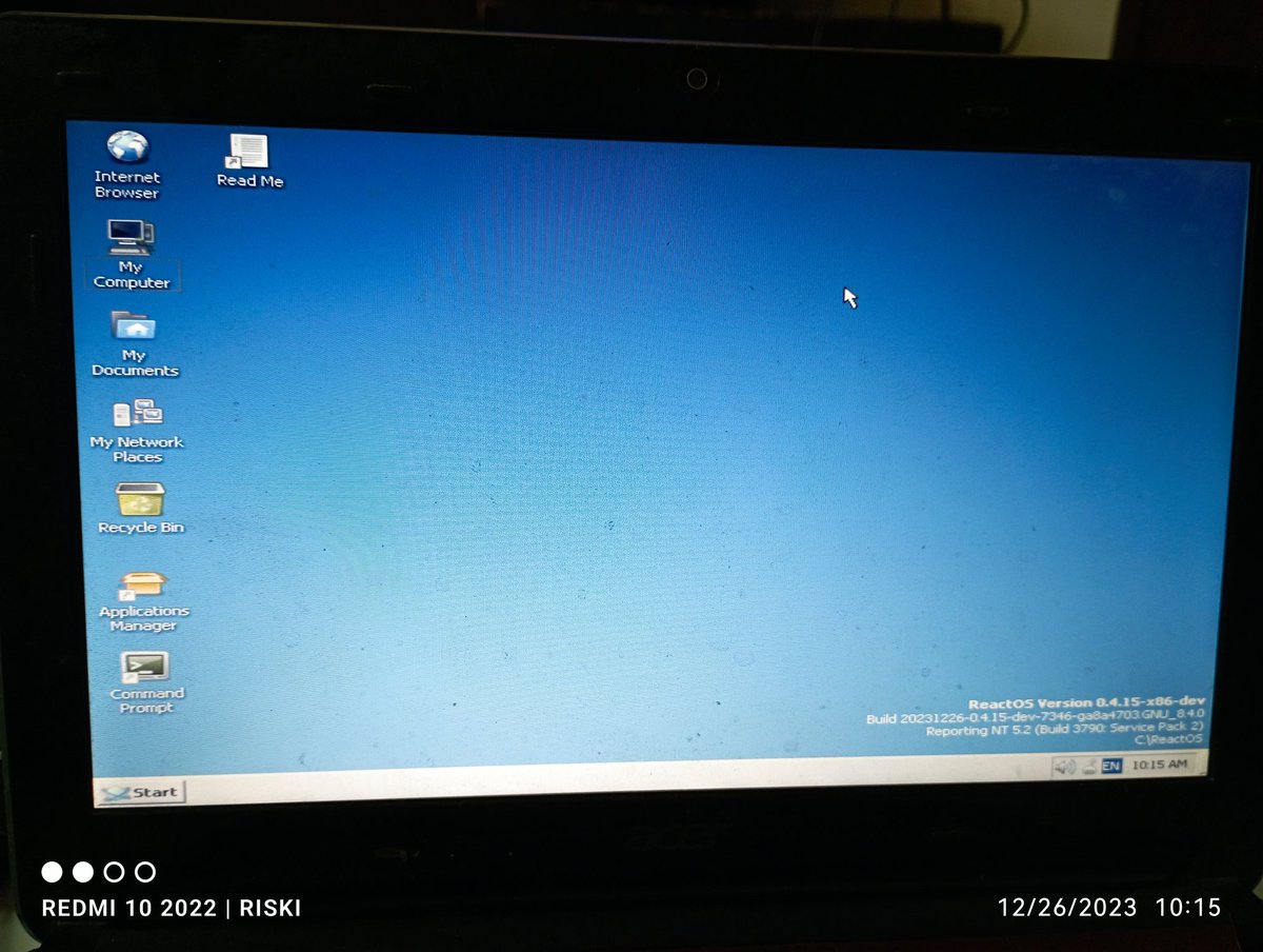 riskirosianto22's tweet image. @reactos react OS successfully installed on my Acer Aspire One D270 some driver won't start