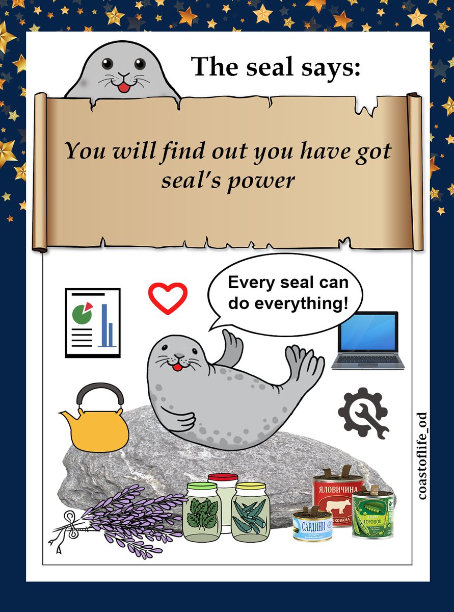 coastoflife_od's tweet photo. One more seal and fortune forecast for you!
Seal Super Power!

#XmasAlbum #Chrismas #CharityAdvent #ThankYou #NAFOSealDivision #NAFOExpansionIsNonNegotiable #trenchcandles https://t.co/MICPawTIZc