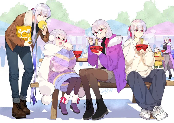 カーマちゃんズ冬ラーメンフェスのすがたこちらも冬コミ新刊に収録されています #FGO 